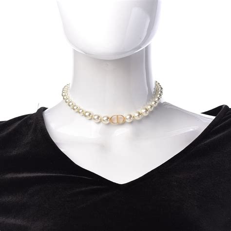 dior pearl necklace choker|christian Dior necklaces for women.